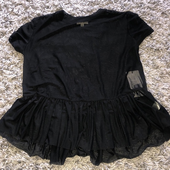 Cotton Candy Sheer Peplum Top Size M - Picture 2 of 8